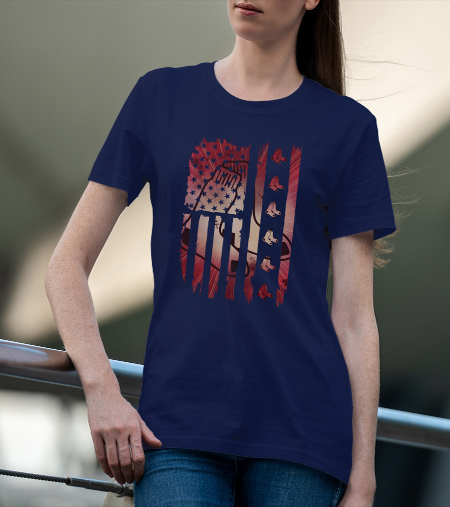 Boston Red Sox Patriotic Stars And Stripes T-Shirt