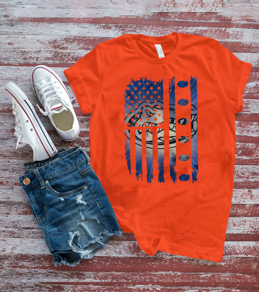 Florida Gators American Flag Stars Stripes T-Shirt