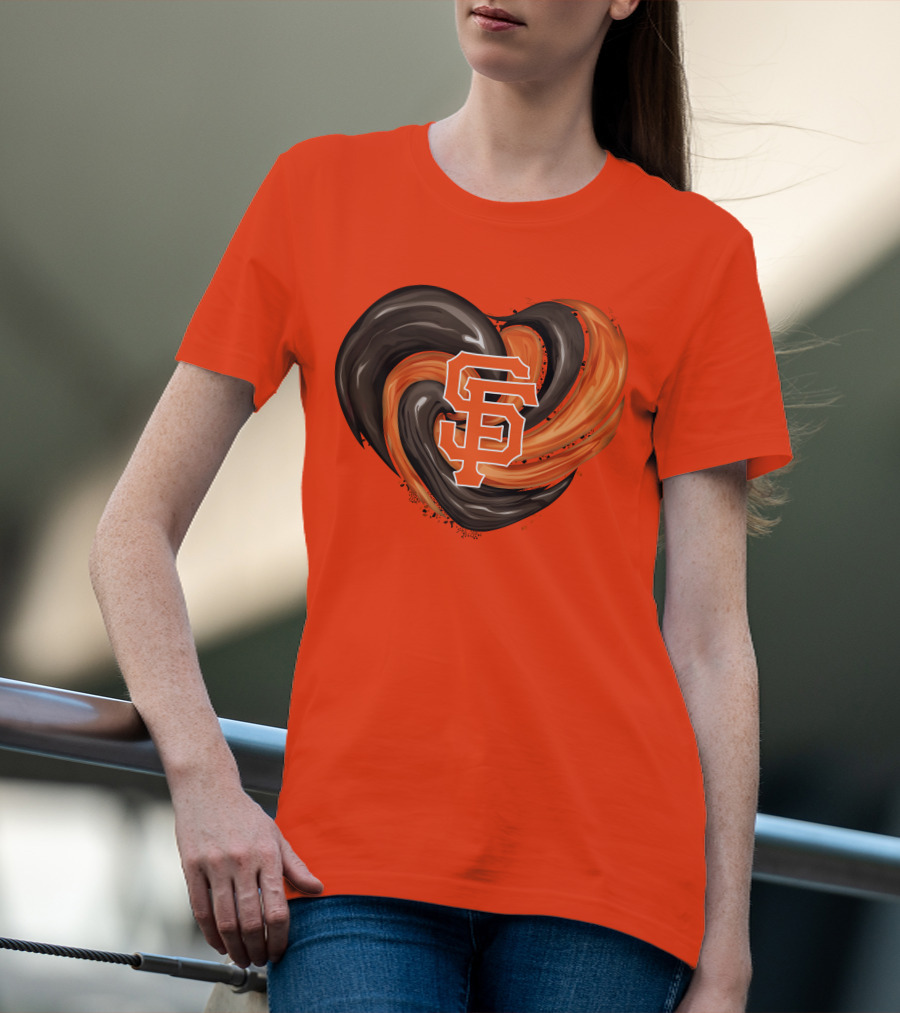San Francisco Giants Heart Logo Swirl T-Shirt
