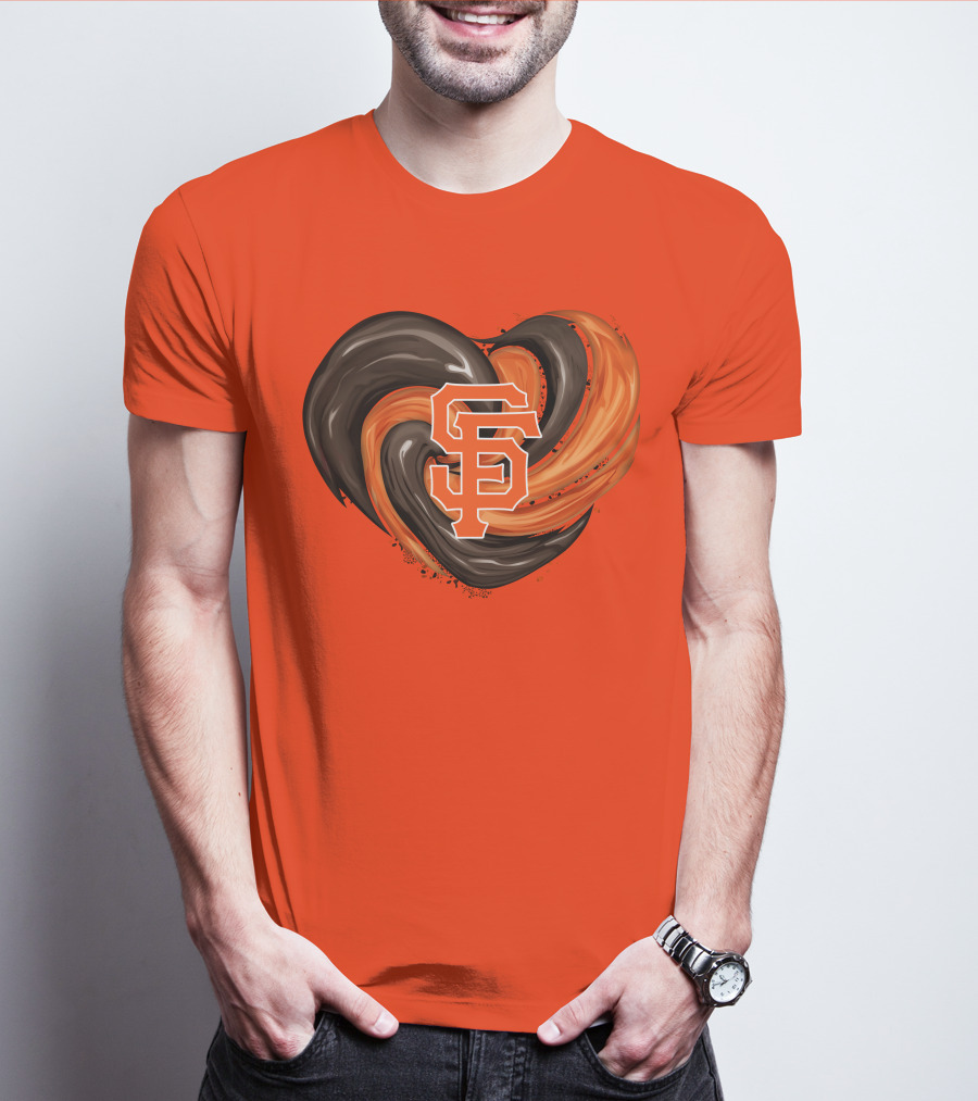 San Francisco Giants Heart Logo Swirl T-Shirt