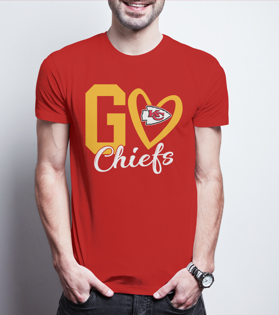 Go Chiefs KC Heart T-Shirt