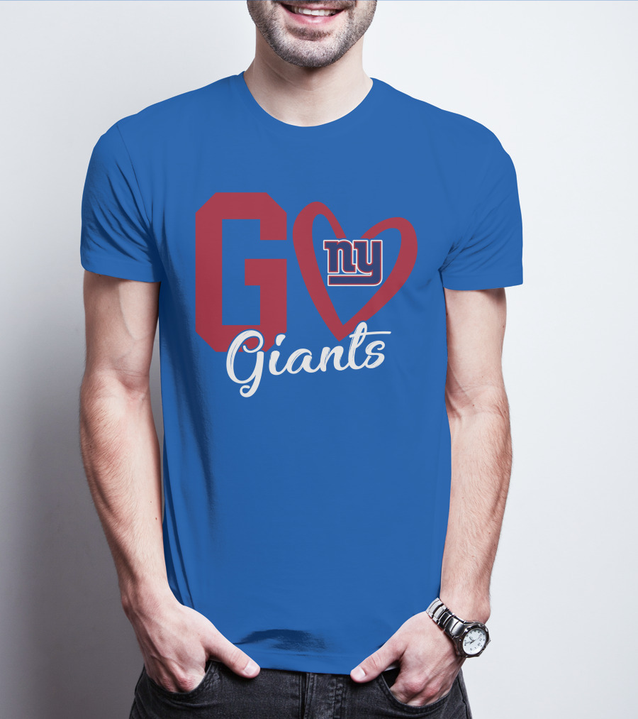 Go Giants NY Giants Heart T-Shirt