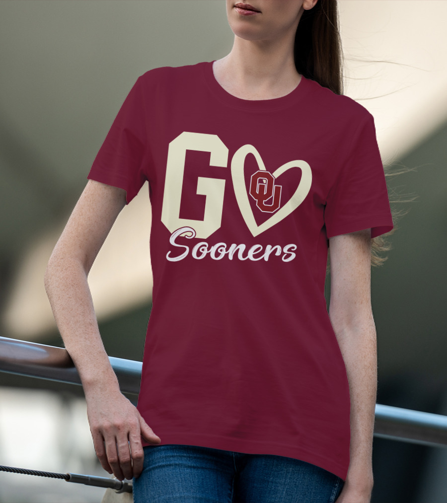 Go Sooners OU Heart T-Shirt