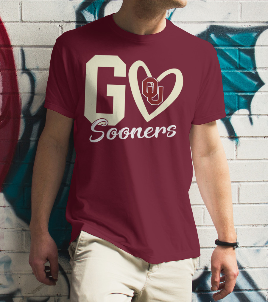 Go Sooners OU Heart T-Shirt