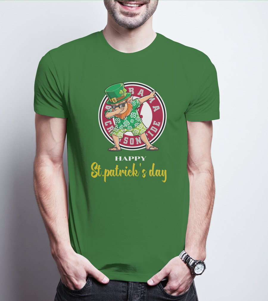 Alabama Crimson Tide St Patrick's Day Happy Dabbing Leprechaun T-Shirt