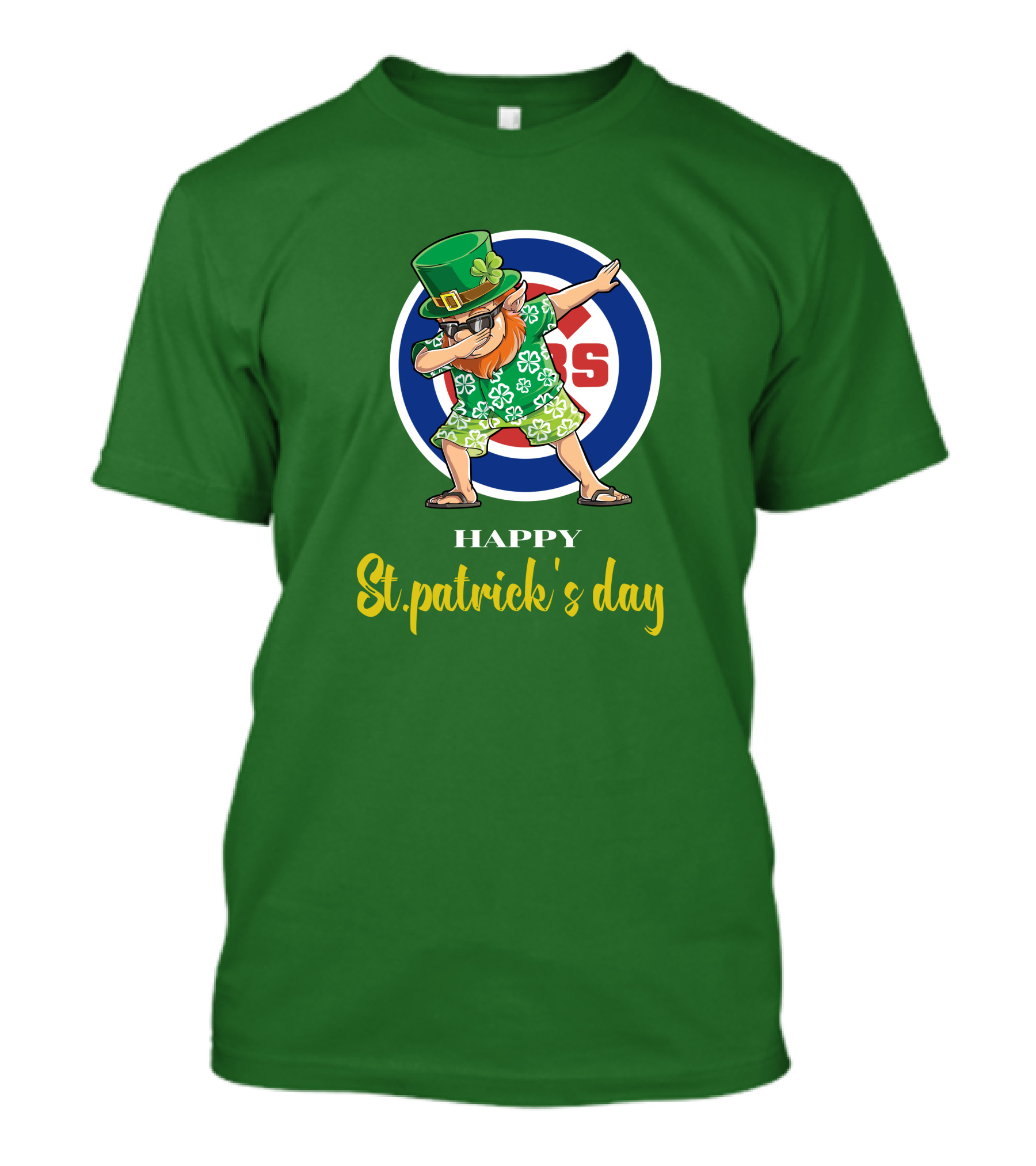 Happy St. Patrick's Day Chicago Cubs Dabbing Leprechaun T-Shirt
