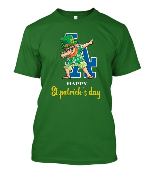 Happy St. Patrick's Day Los Angeles Dodgers Dabbing Leprechaun T-Shirt