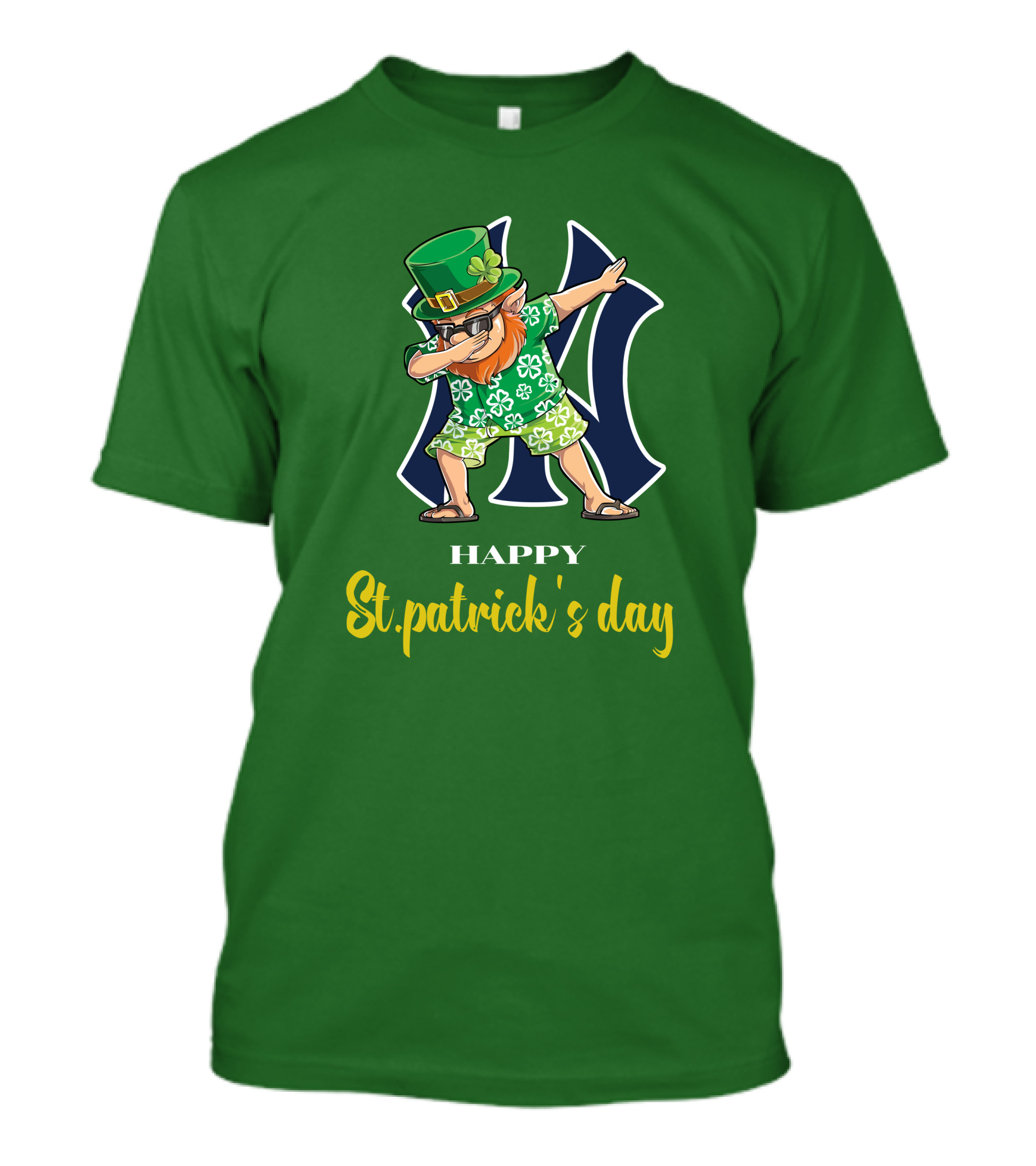 Happy St. Patrick's Day New York Yankees Dabbing Leprechaun T-Shirt