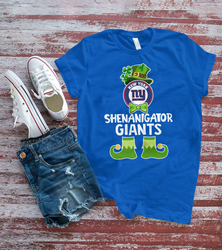 New York Giants St. Patrick's Day Shenanigator Leprechaun Fun T-Shirt