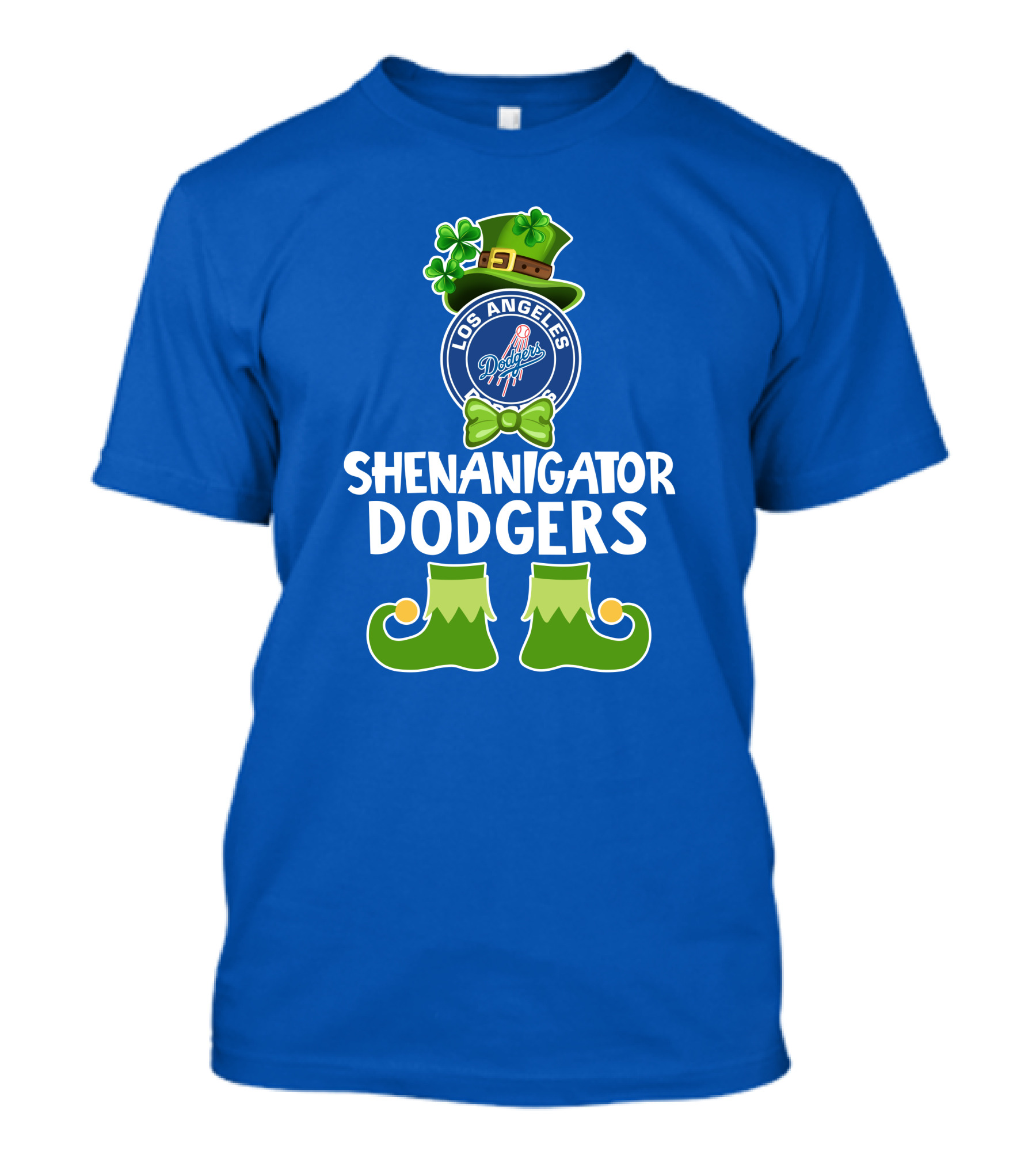 Los Angeles Dodgers Funny Leprechaun Shenanigator St. Patrick's Day T-Shirt