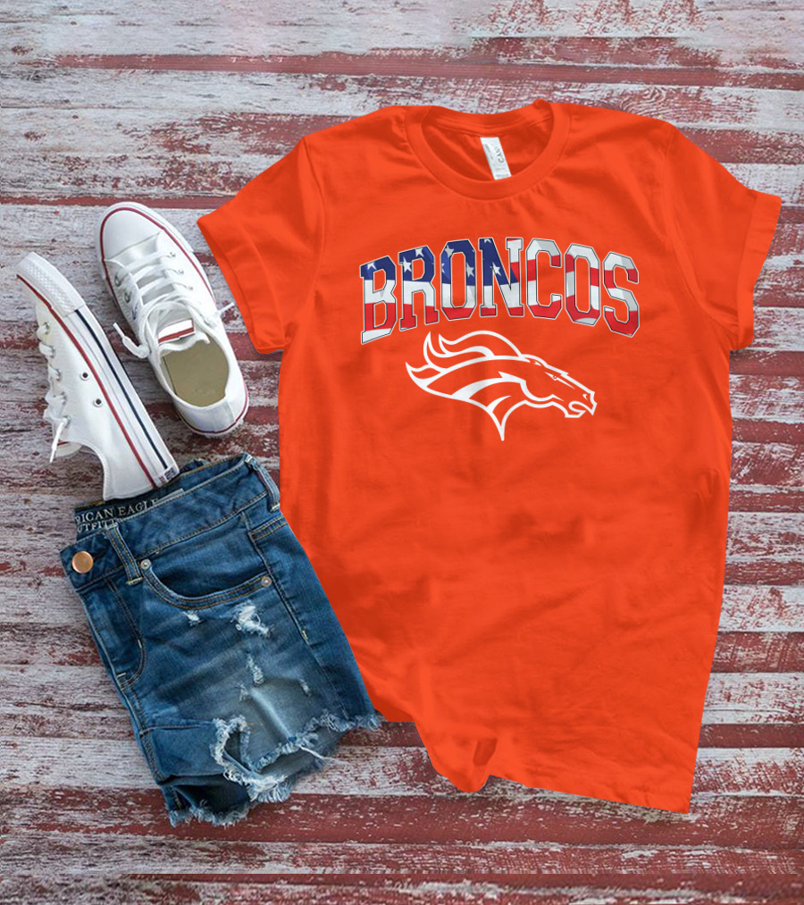 Denver Broncos American Flag T-Shirt