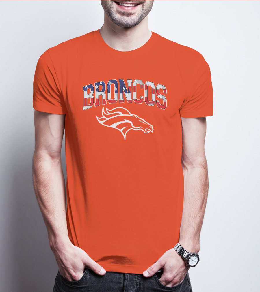Denver Broncos American Flag T-Shirt