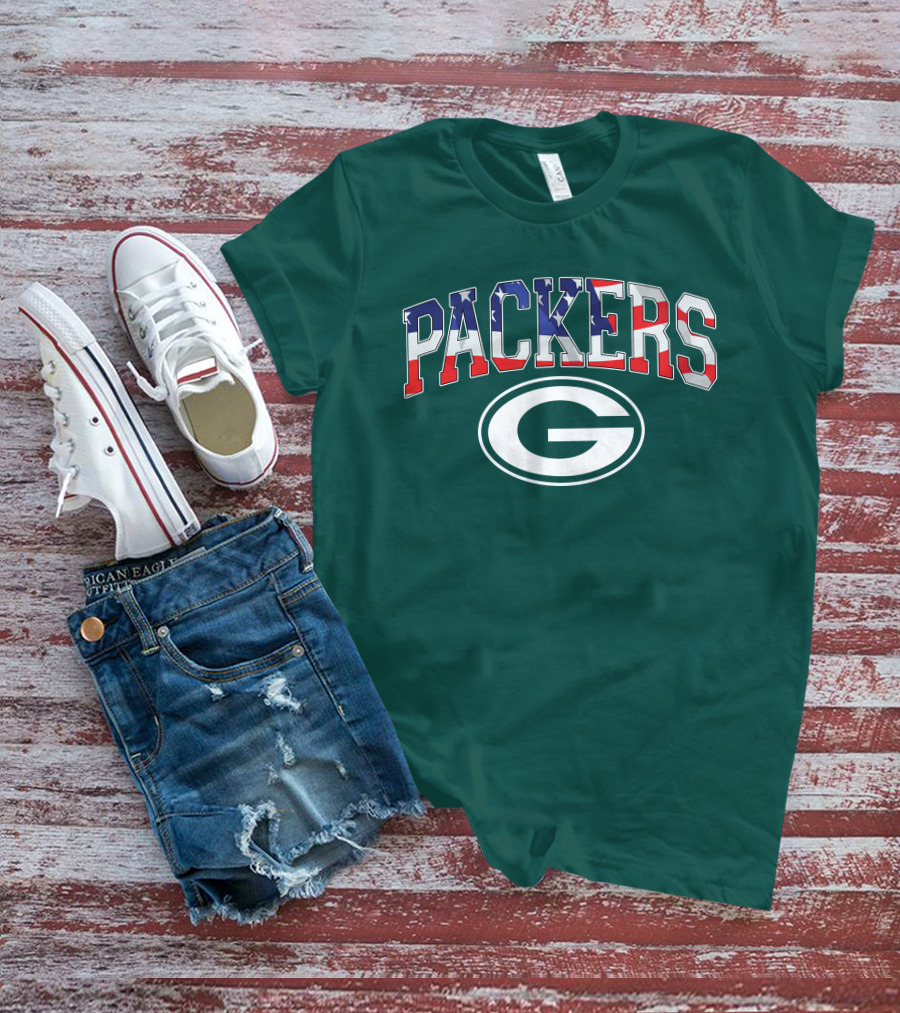 Packers G Logo American Flag T-Shirt