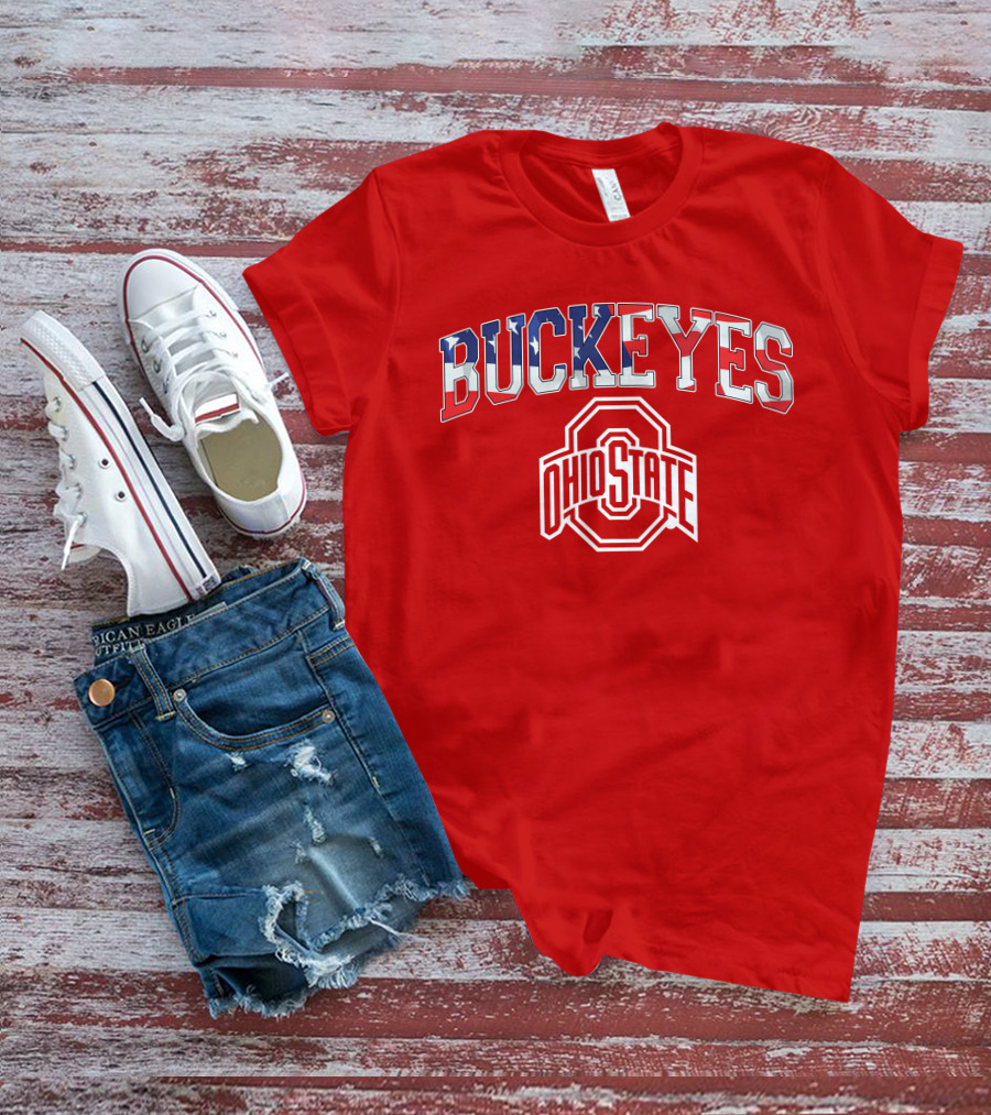 Ohio State Buckeyes American Flag Buckeyes Ohio State T-Shirt