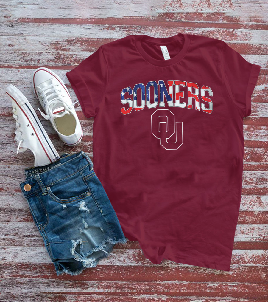 Sooners American Flag OU T-Shirt