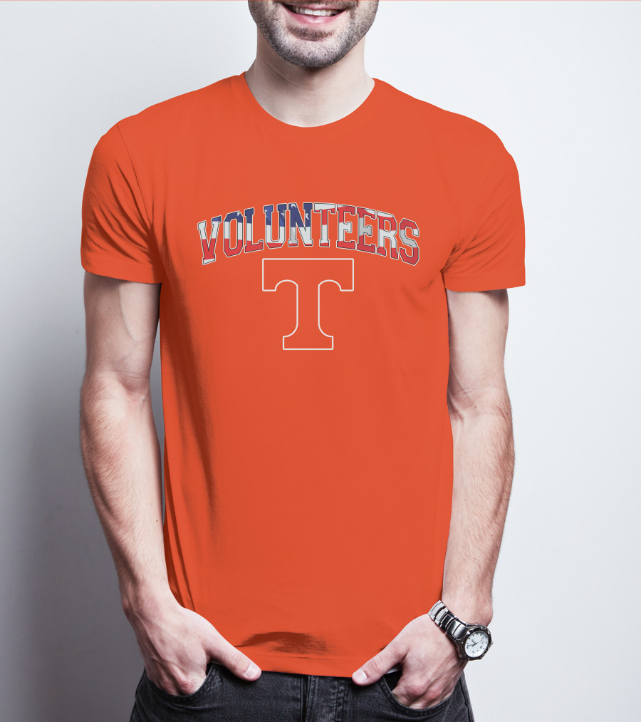 Tennessee Volunteers American Flag T T-Shirt