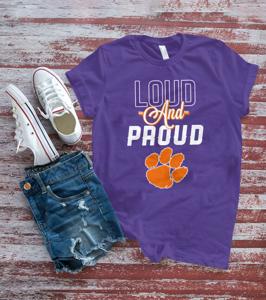 Loud And Proud Clemson Tigers Paw T-Shirt