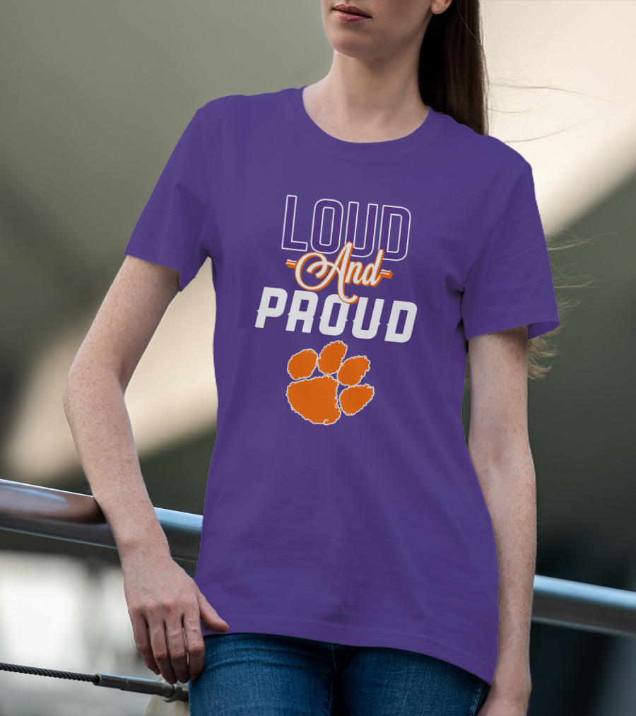 Loud And Proud Clemson Tigers Paw T-Shirt