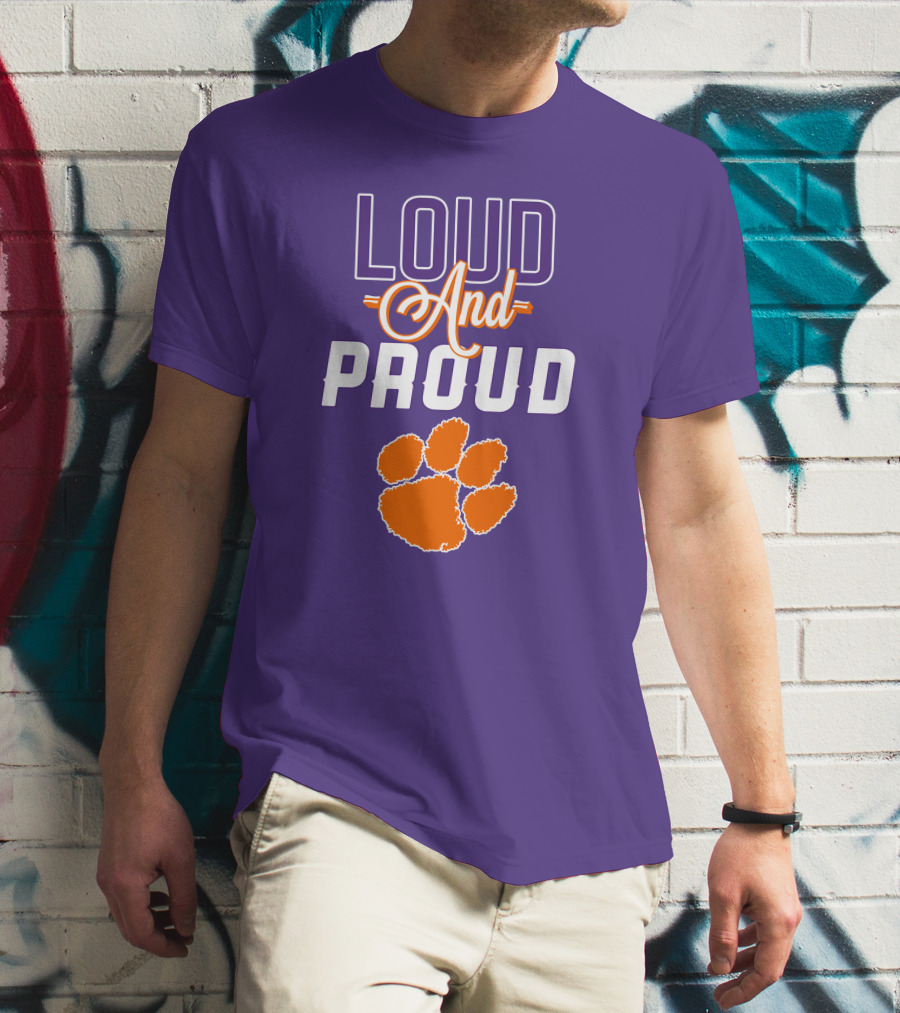 Loud And Proud Clemson Tigers Paw T-Shirt