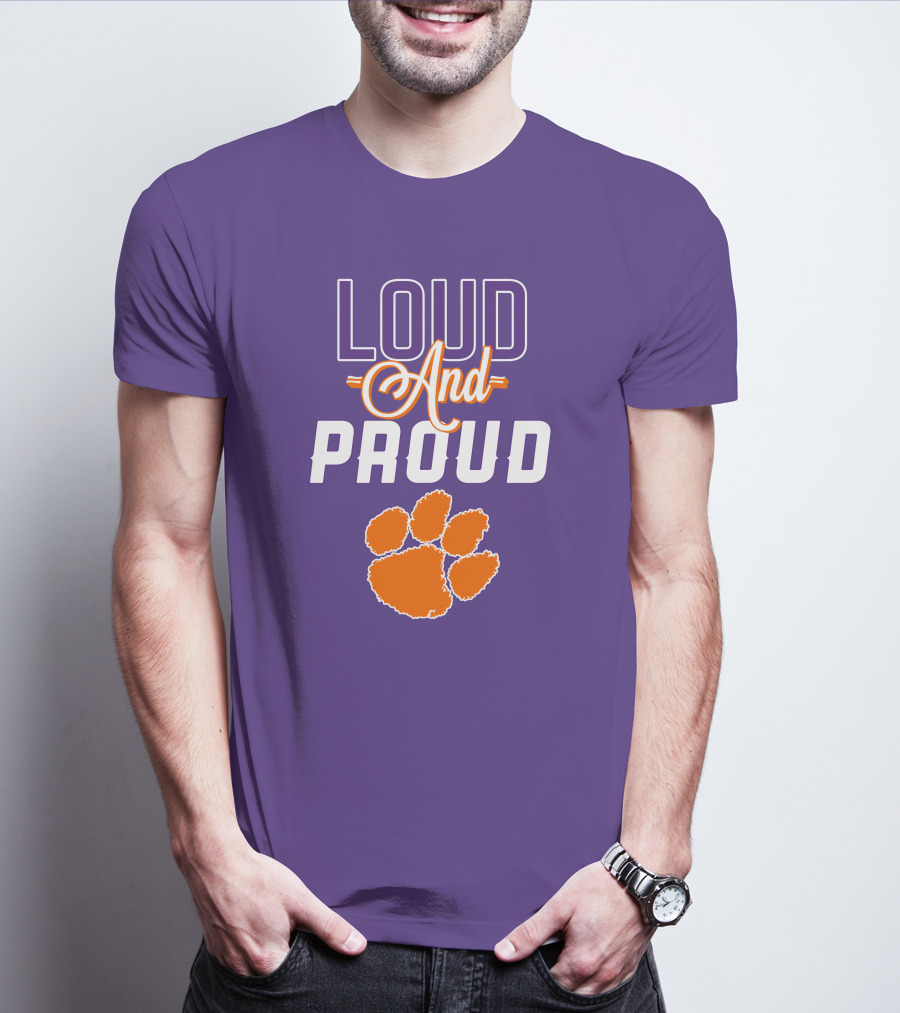 Loud And Proud Clemson Tigers Paw T-Shirt