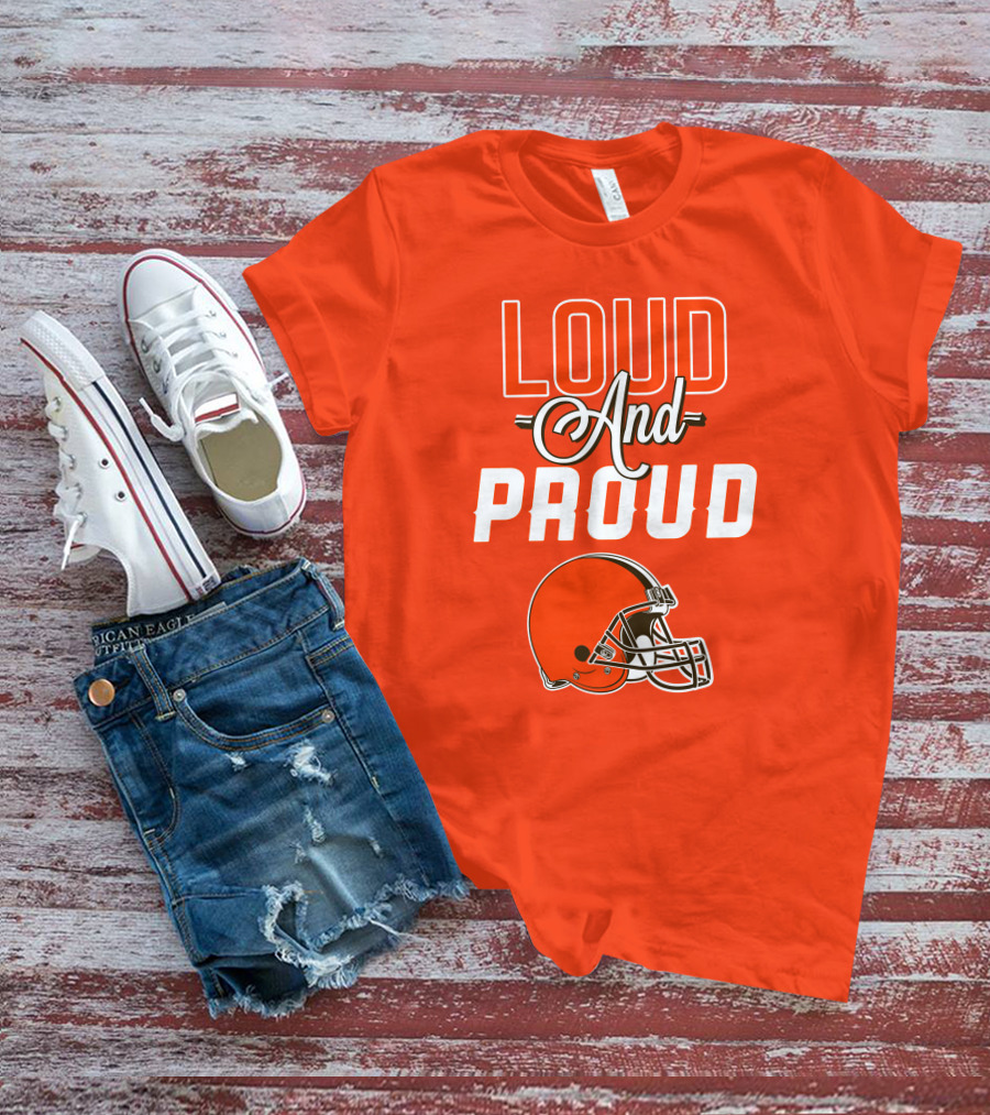 Cleveland Browns Loud And Proud Helmet T-Shirt