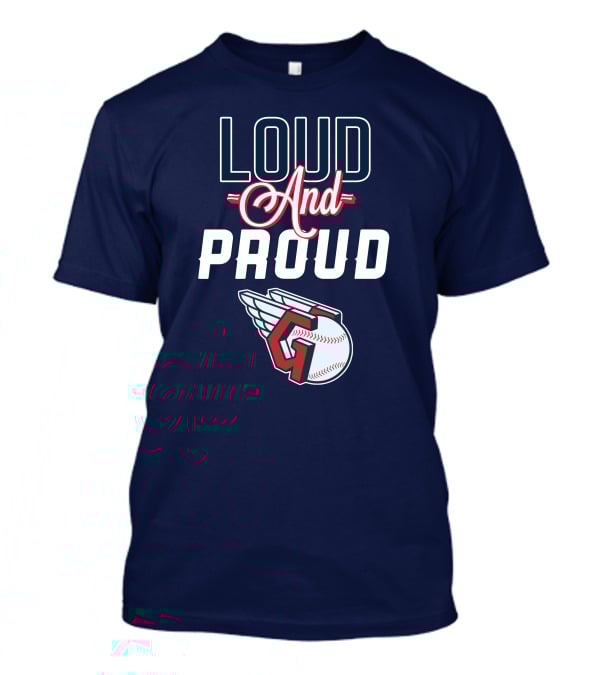 Loud And Proud Cleveland Guardians Winged Baseball T-Shirt