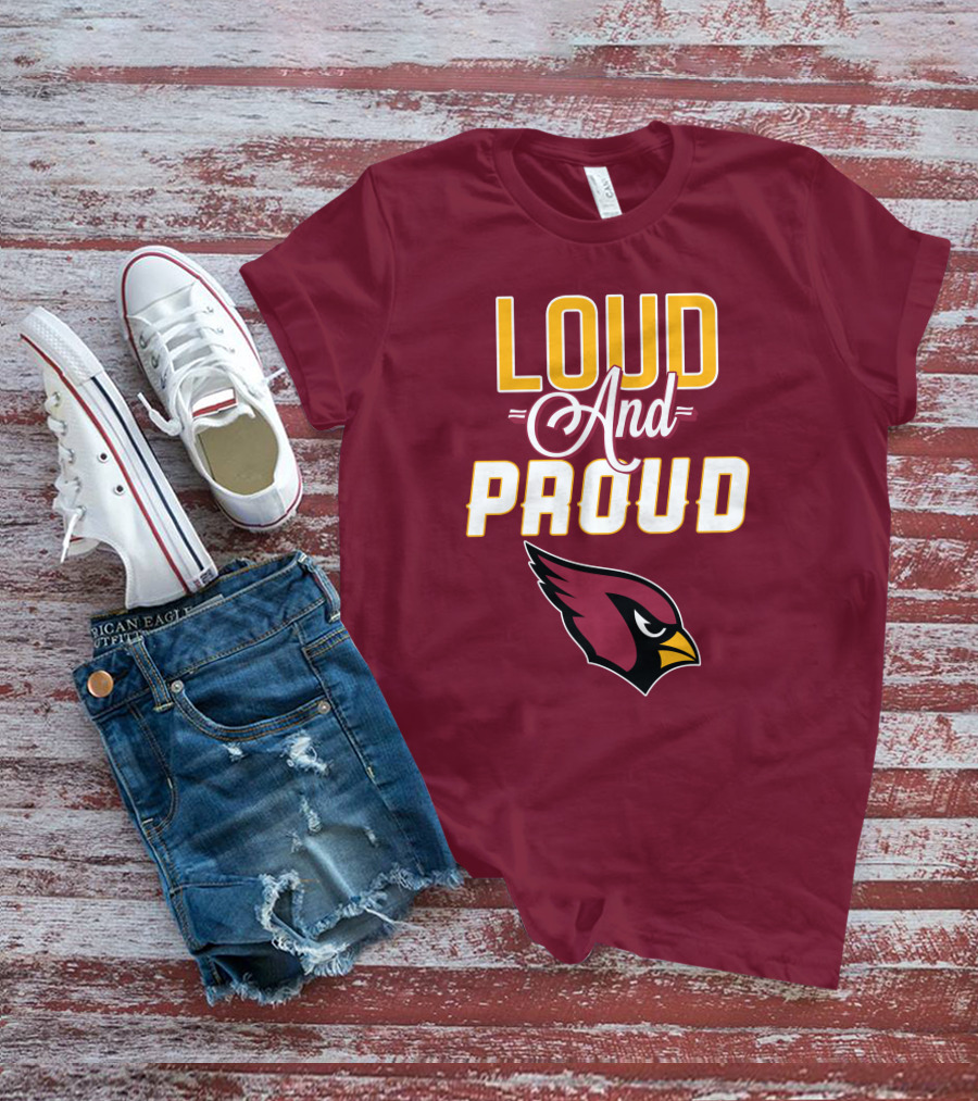 Loud And Proud Arizona Cardinals Bird Head T-Shirt
