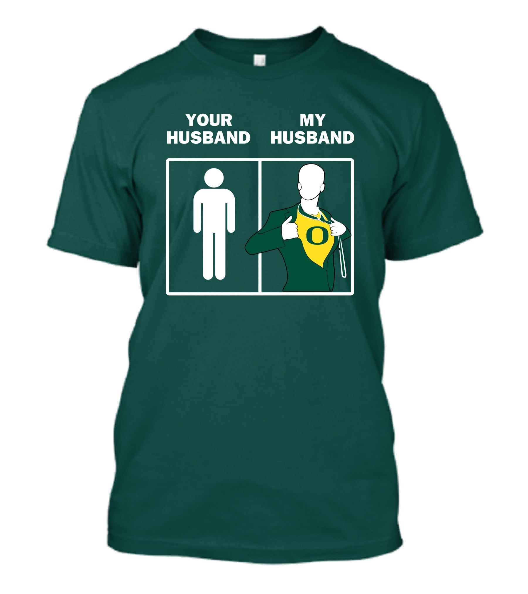Oregon Ducks Your Husband My Husband Fan Pride Comparison T-Shirt