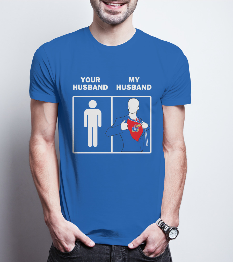 Kansas Jayhawks Your Husband My Husband Super Fan T-Shirt