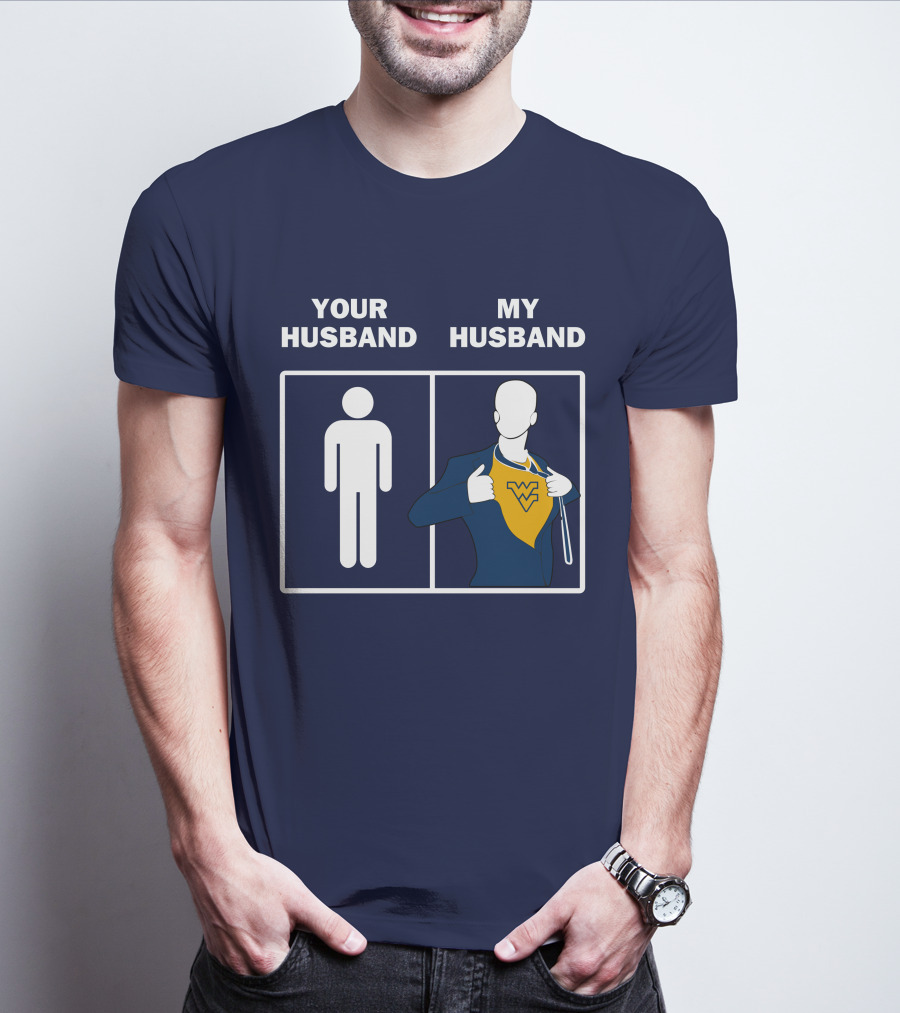 WVM Your Husband My Husband WV Logo Superman T-Shirt