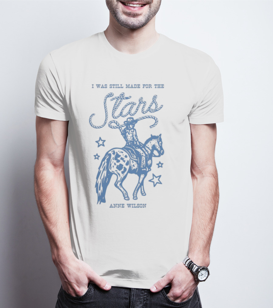 I Was Still Made For The Stars Annie Oakley Cowboy Horse Silhouette T-Shirt