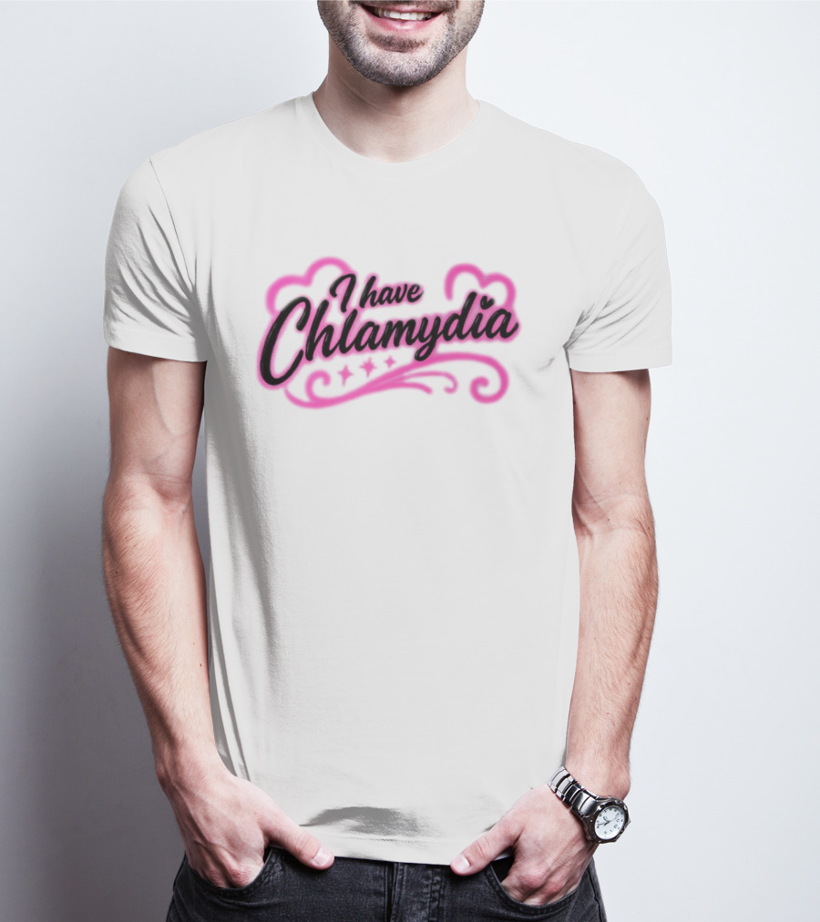 I Have Chlamydia Heart Pink Swirls T-Shirt