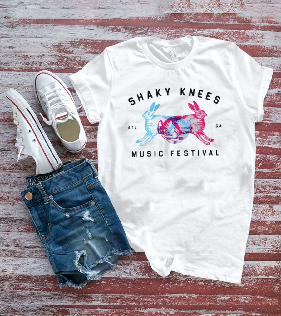 Shaky Knees Music Festival 2013 Multicolored Rabbits T-Shirt