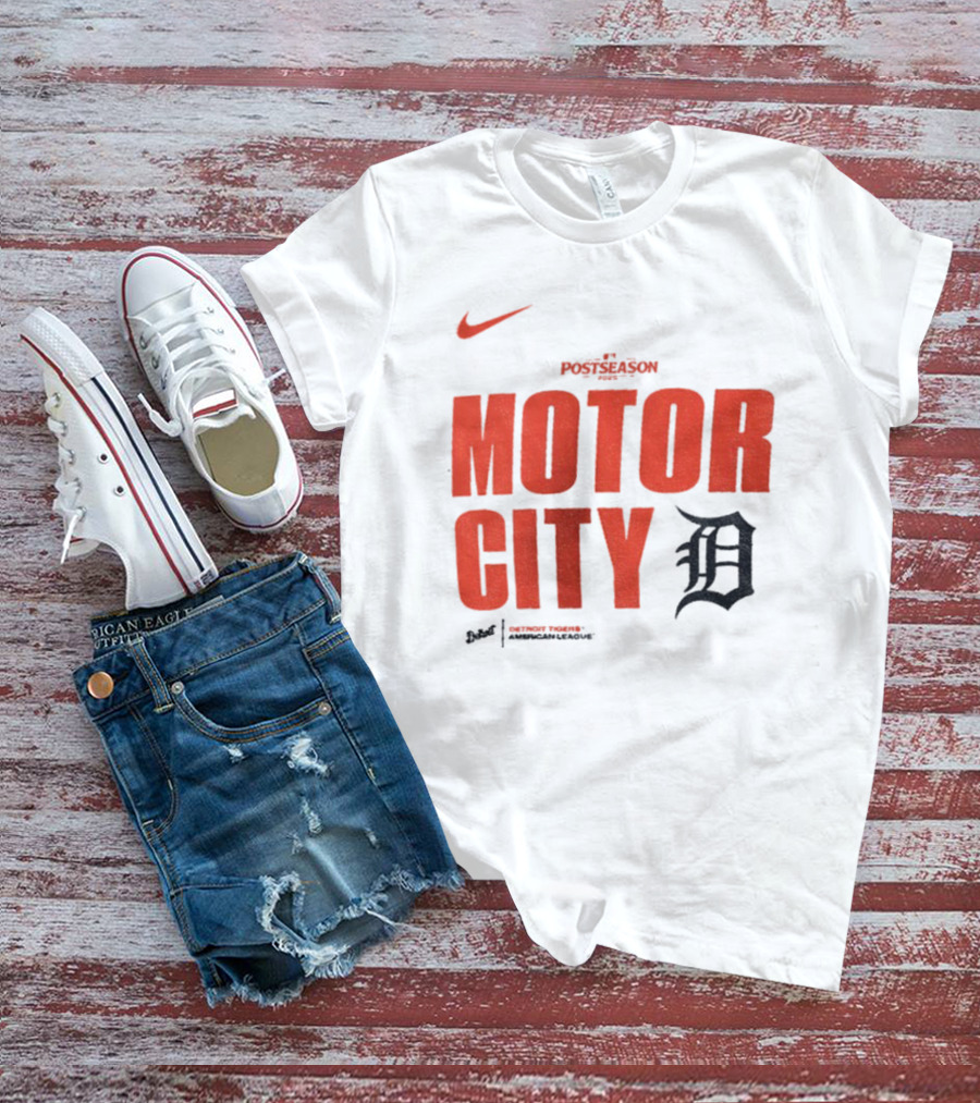 Nike 2025 MLB Postseason Motor City Detroit Tigers T-Shirt