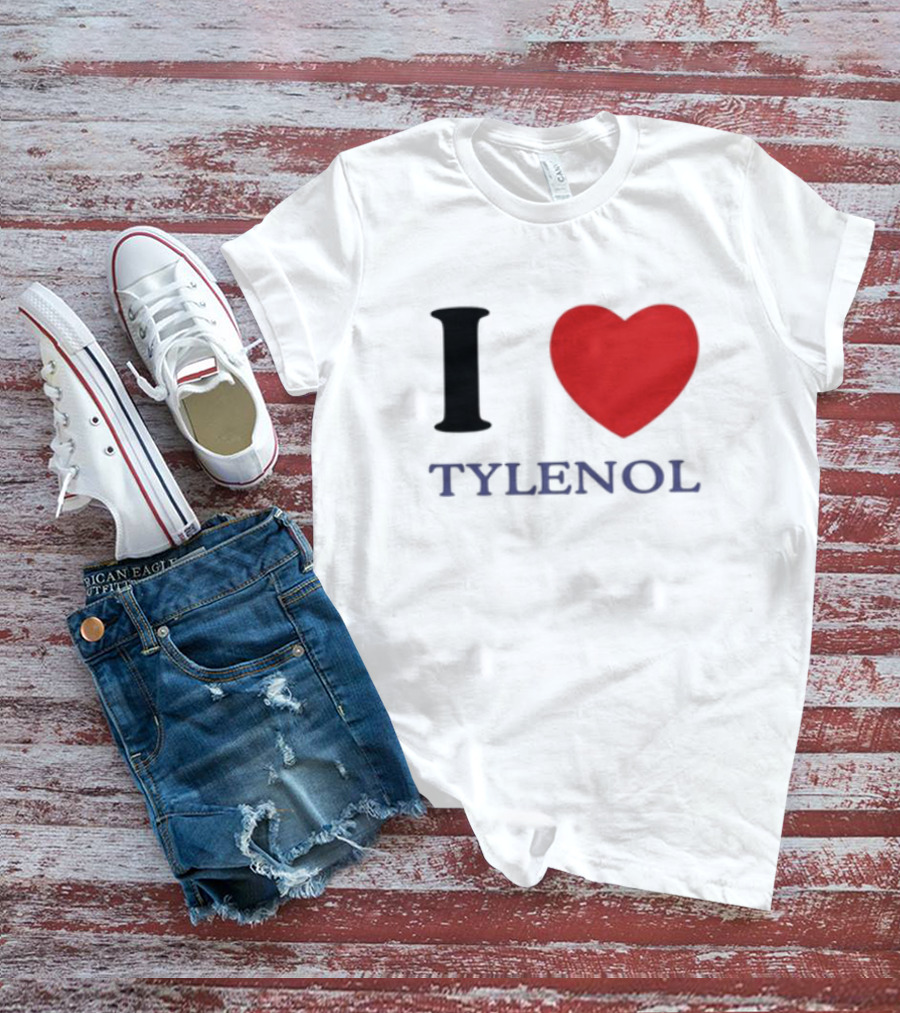 I Heart Tylenol Red Heart Graphic T-Shirt