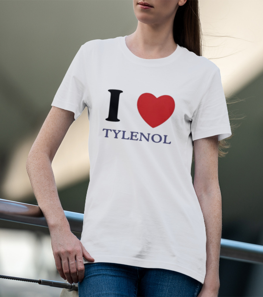 I Heart Tylenol Red Heart Graphic T-Shirt