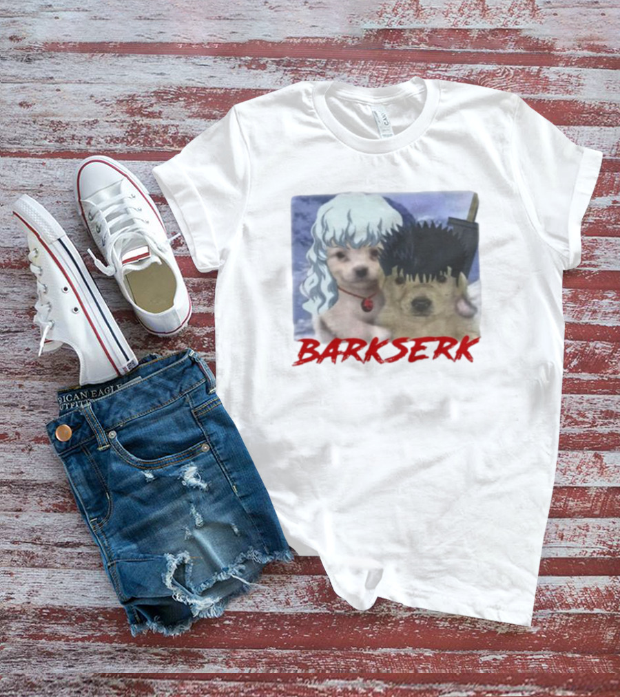 Retro Anime Barkserk Dog Characters Parody T-Shirt