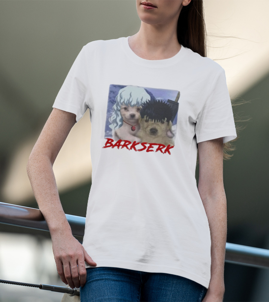 Retro Anime Barkserk Dog Characters Parody T-Shirt