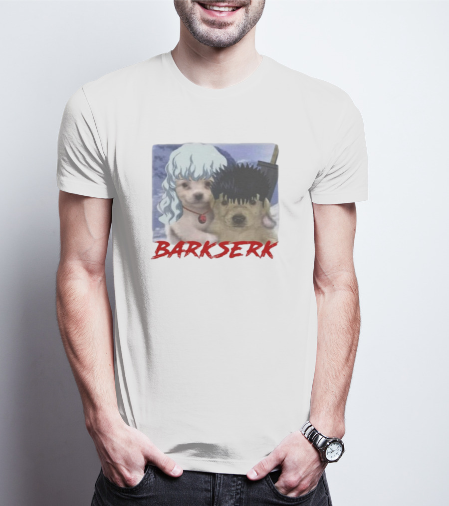 Retro Anime Barkserk Dog Characters Parody T-Shirt