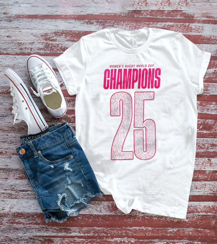 England Women Rugby World Cup Champions 25 T-Shirt