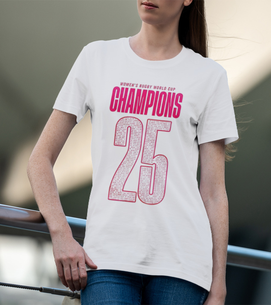England Women Rugby World Cup Champions 25 T-Shirt