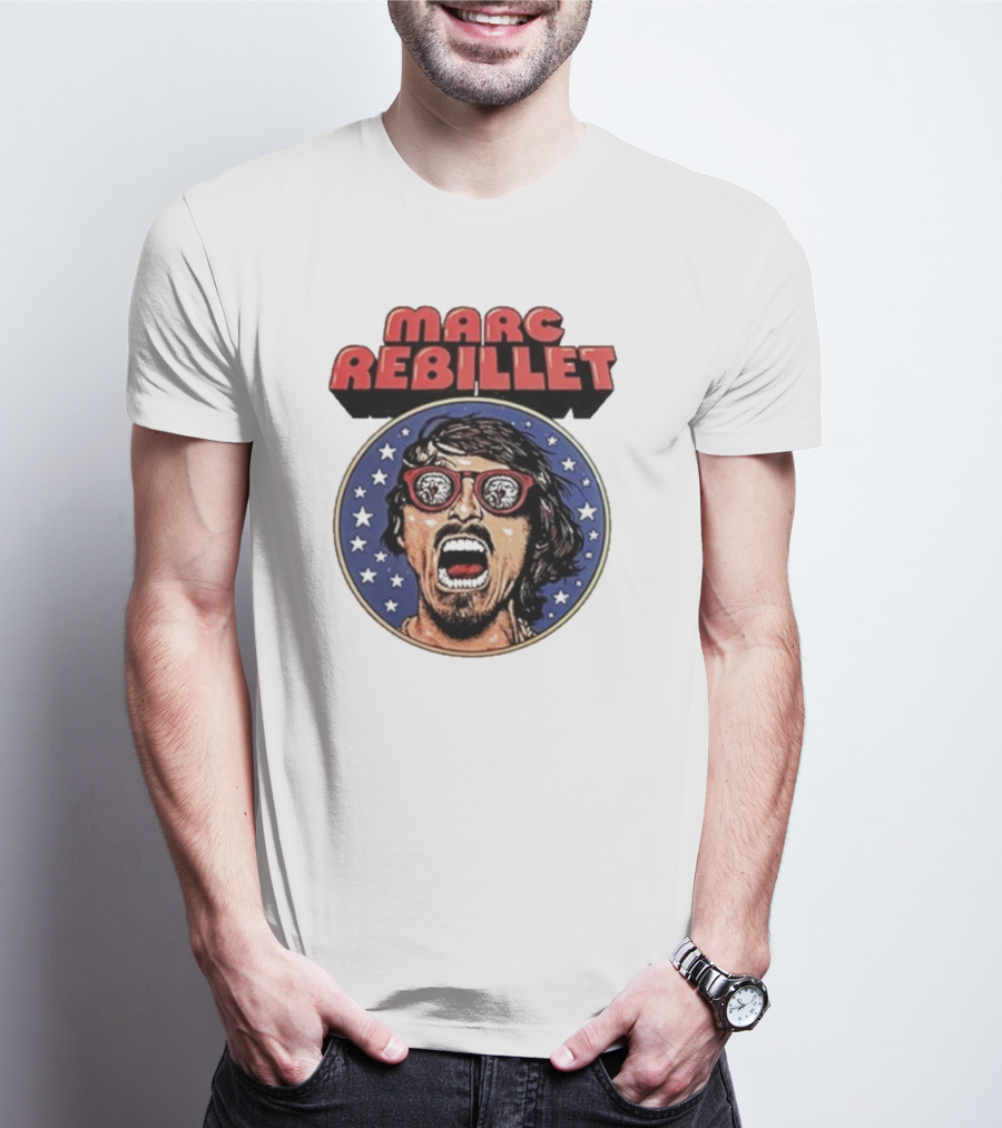 Marc Rebillet North America Tour 2025 Retro Stars Sunglasses Head T-Shirt