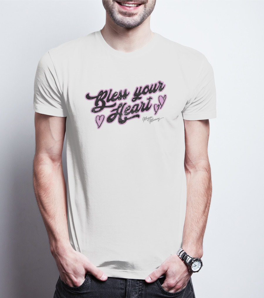 Bless Your Heart Megan Moroney Signature Pink Hearts T-Shirt