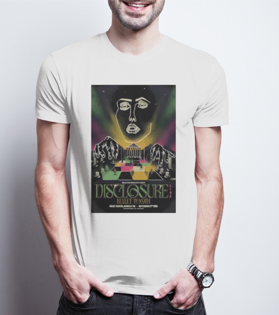 Disclosure Live Bullet Tooth September 27th 2025 Greek Theatre Berkeley CA T-Shirt
