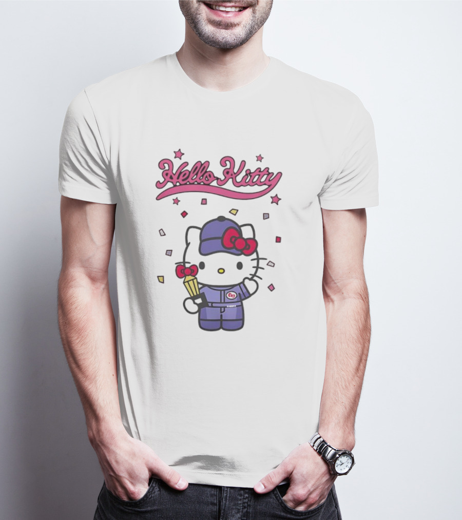 Hello Kitty Racing Champion With Trophy And Stars T-Shirt