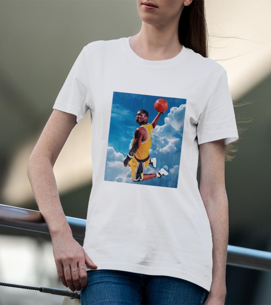 Mamba Sky High Basketball Legend Jumping Through Clouds T-Shirt