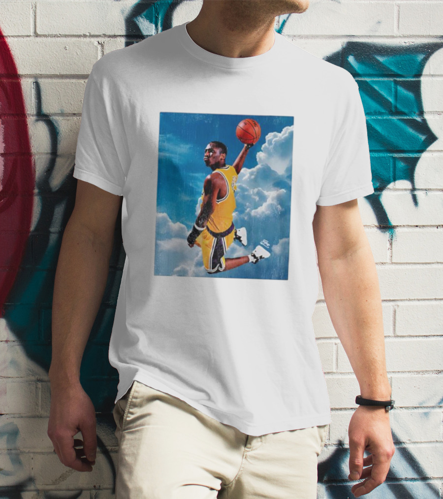 Mamba Sky High Basketball Legend Jumping Through Clouds T-Shirt