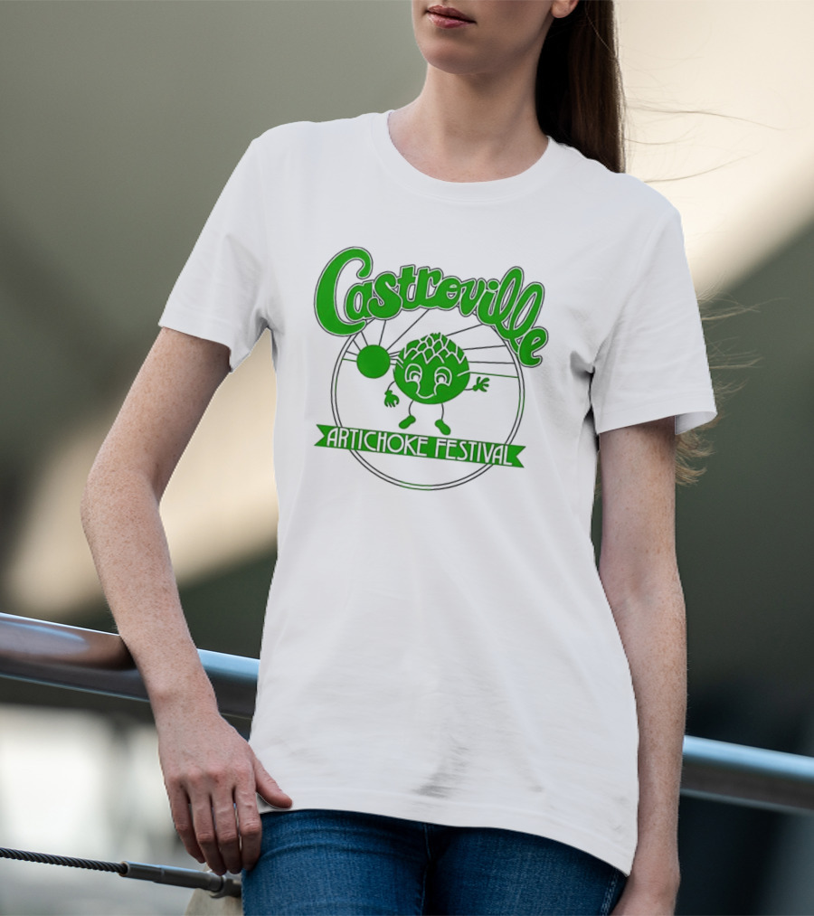 Castroville Artichoke Festival Fun Green Character T-Shirt