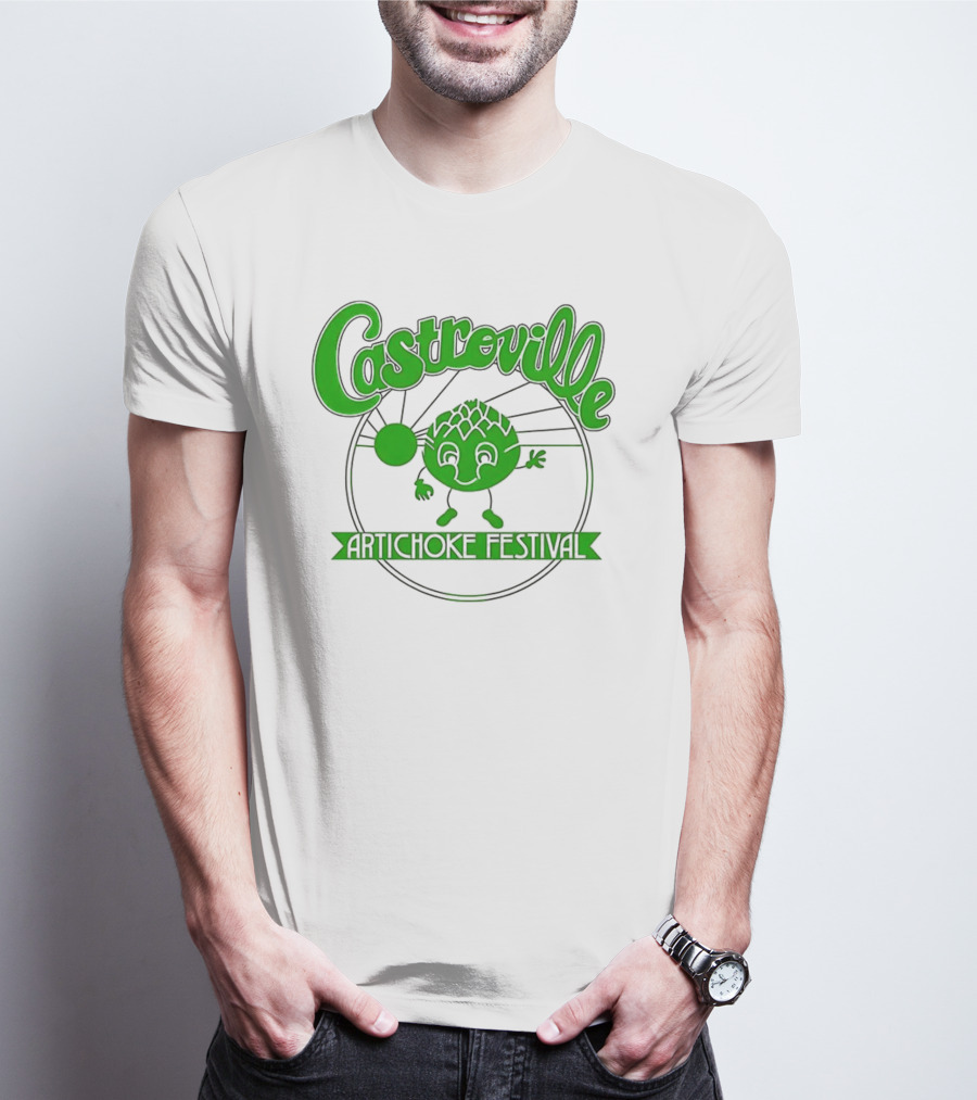Castroville Artichoke Festival Fun Green Character T-Shirt