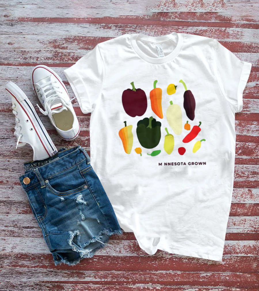 Minnesota Grown Colorful Peppers Variety T-Shirt